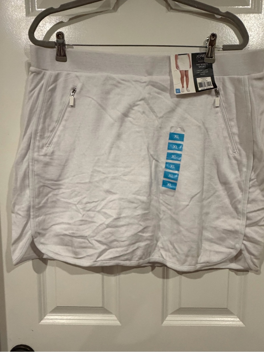 Jones New York White Active Skort with Zip Pockets XL NWT